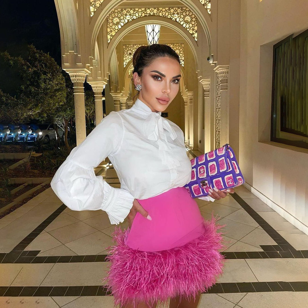 Feather Wrapped Skirt